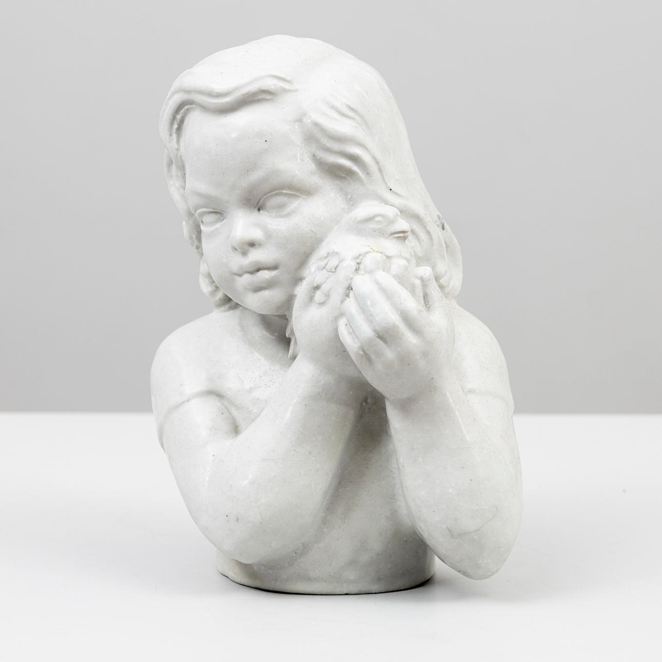 HARALD SALOMON. Bust, Rörstrand, glazed and chamotted stoneware, signed.