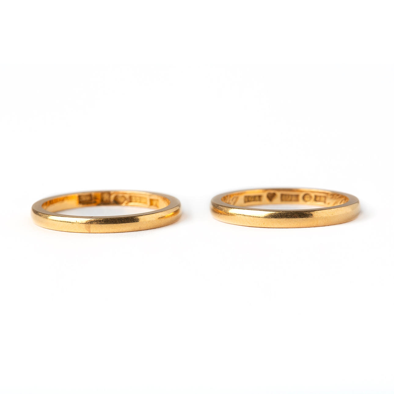 Wedding rings, 2 pcs, 20K gold.