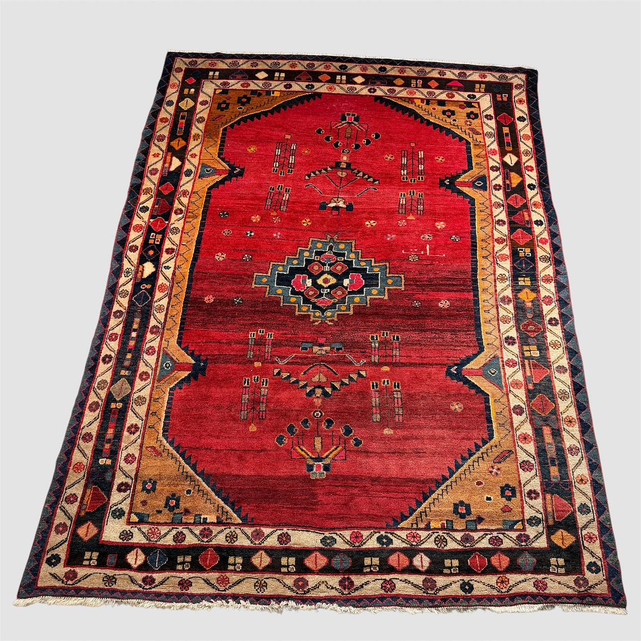ORIENT CARPET, Lori, pattern with stylized flowers and numbers (possible dating), ca 281x216 cm.