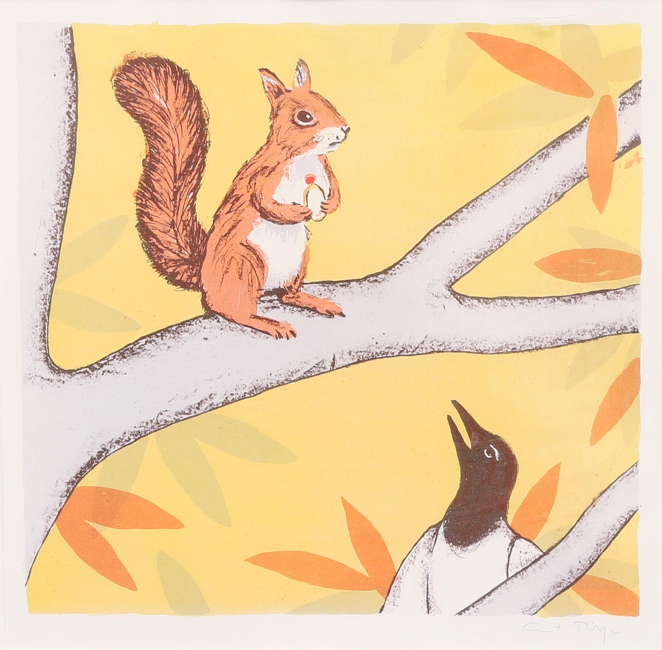 ERNST BILLGREN. Offset print, “The Ruby”, signed in the print.