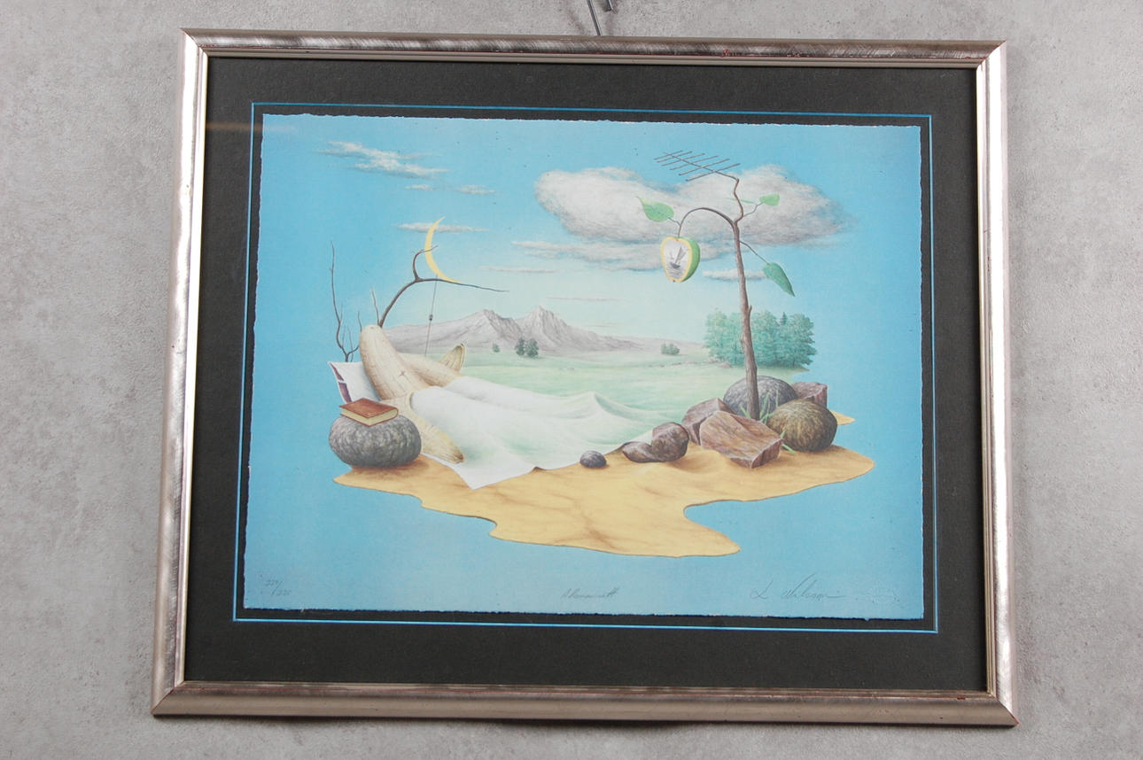 L NILSSON. färglitografi, 224/225, " Allemansrätt ".