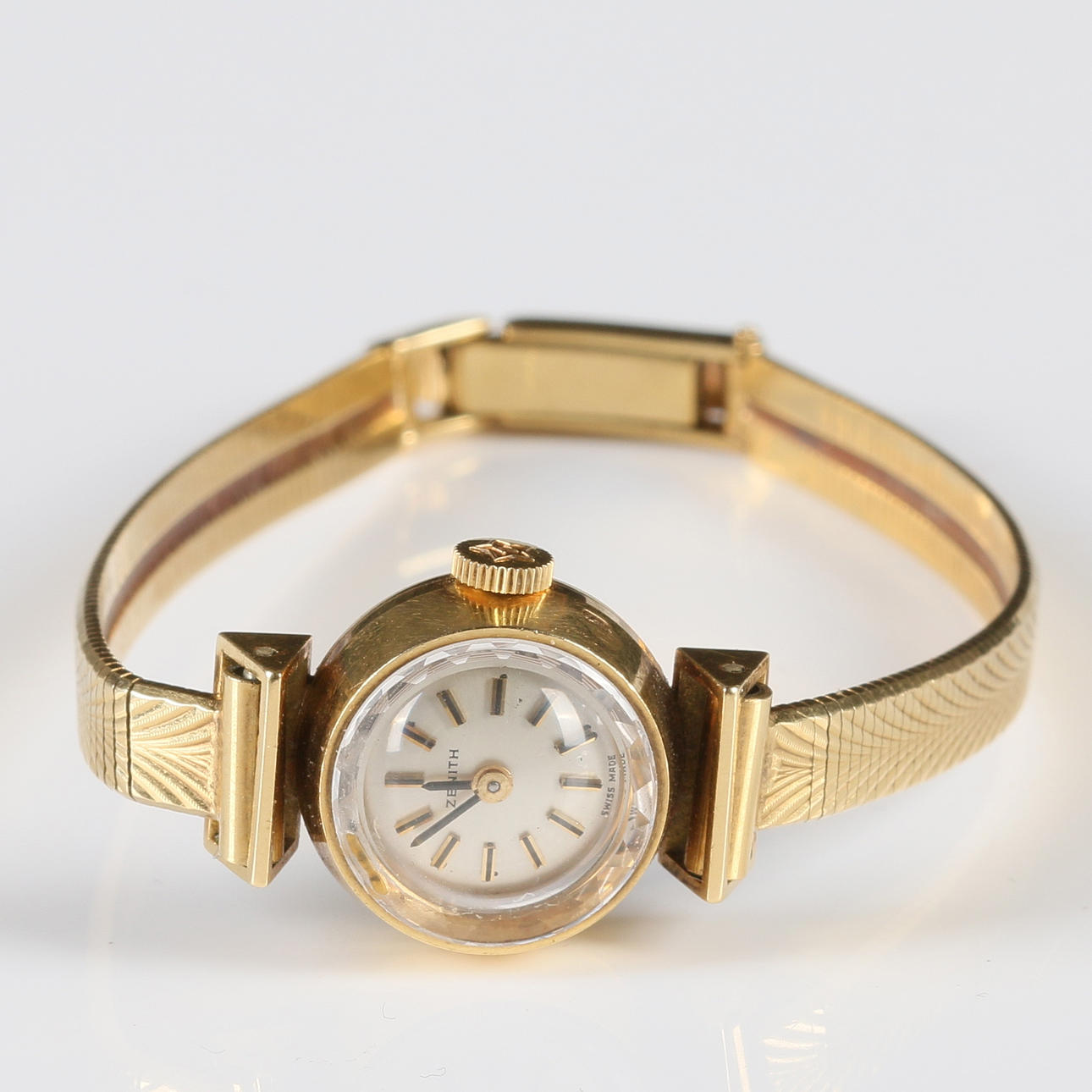 ARMBANDSUR, dam, 18 k guld, Zenith, total vikt ca 19 gram.