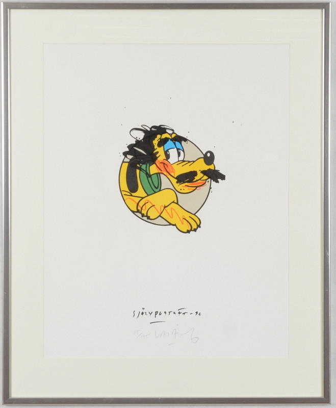 LASSE ÅBERG. Färglitografi.