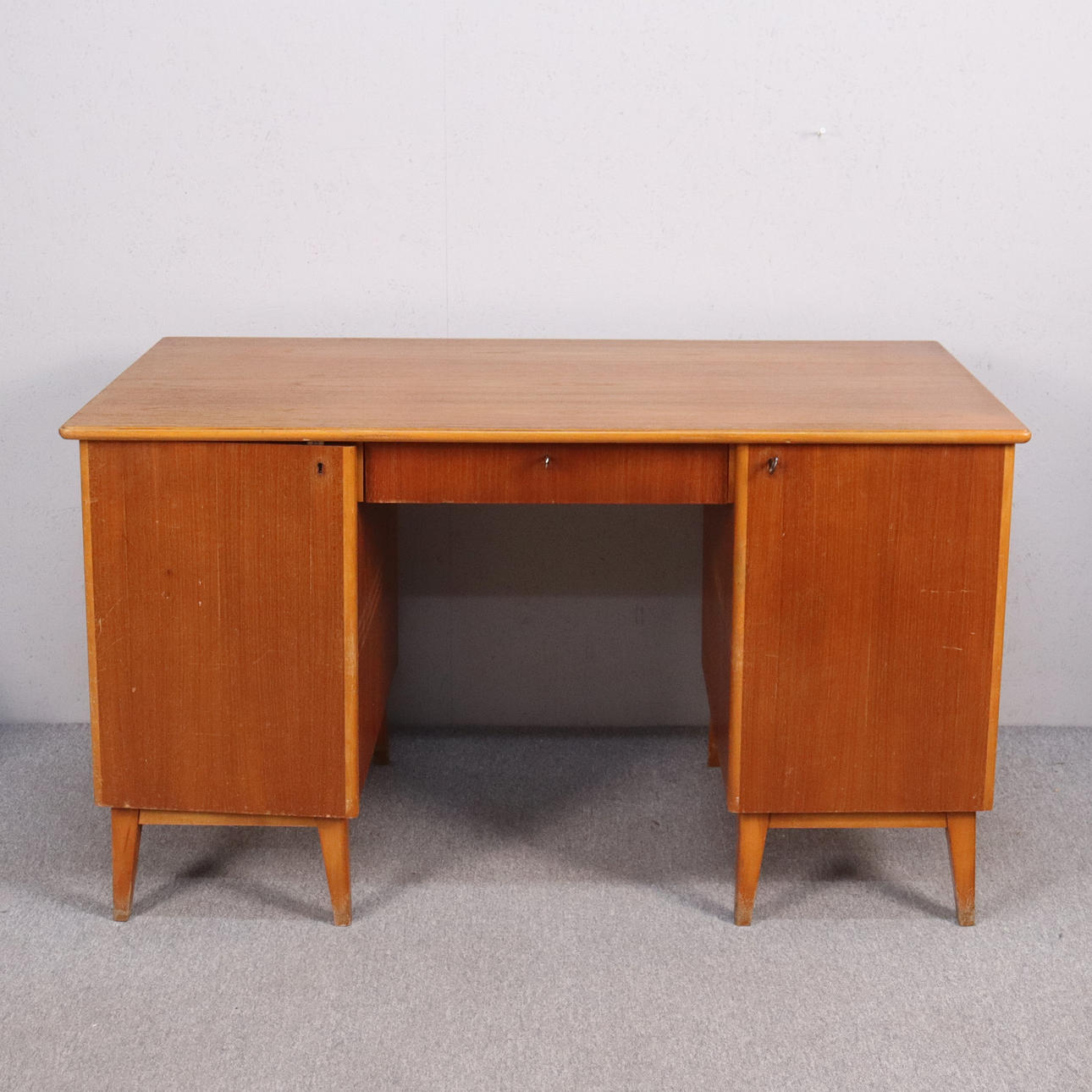 Desk, teak, 1950s/60s.