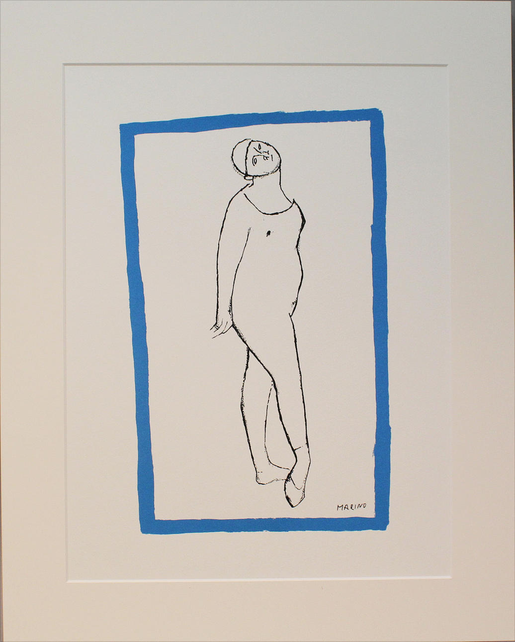 MARINO MARINI. "Jongleur, 1952". Färglitografi. Signerad i trycket och daterad a tergo 1952.