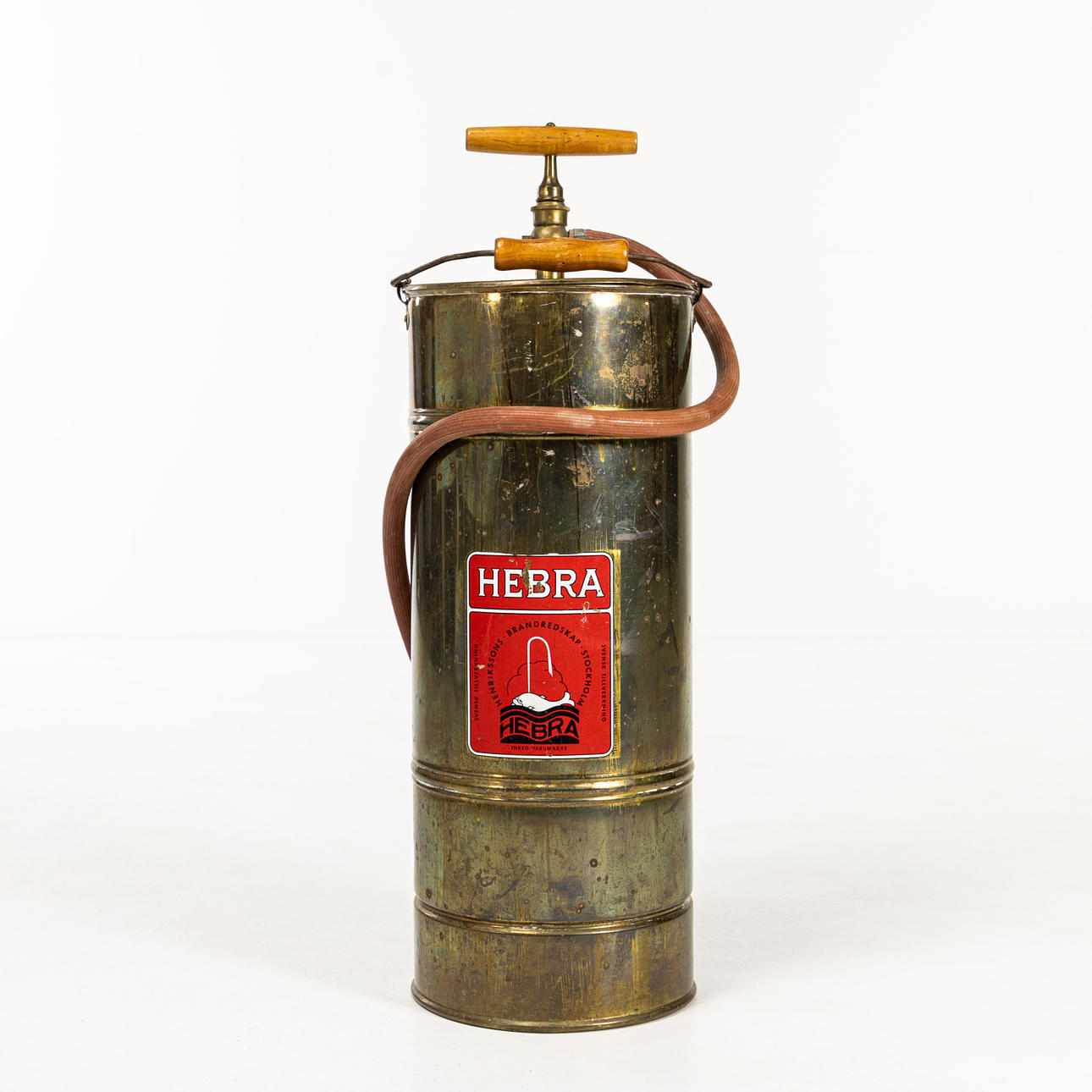 FIRE SPRAYER, brass, Hebra, height 73 cm.