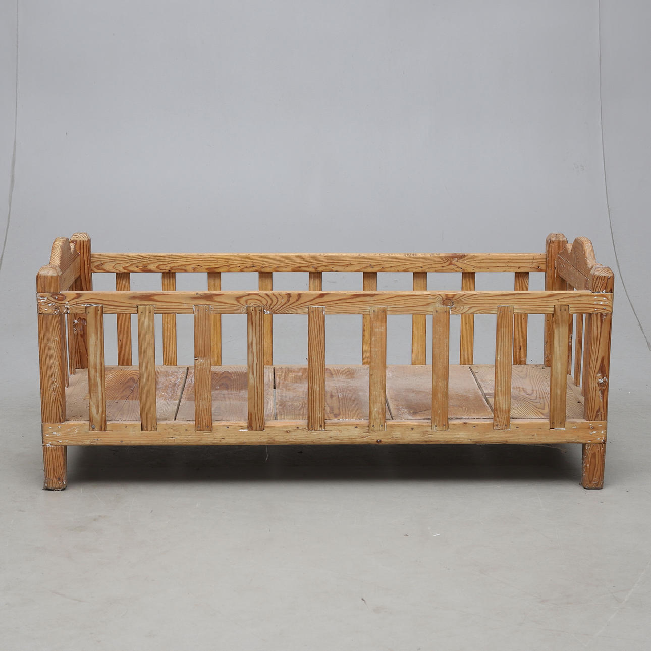 A cot, pine, 20th century.