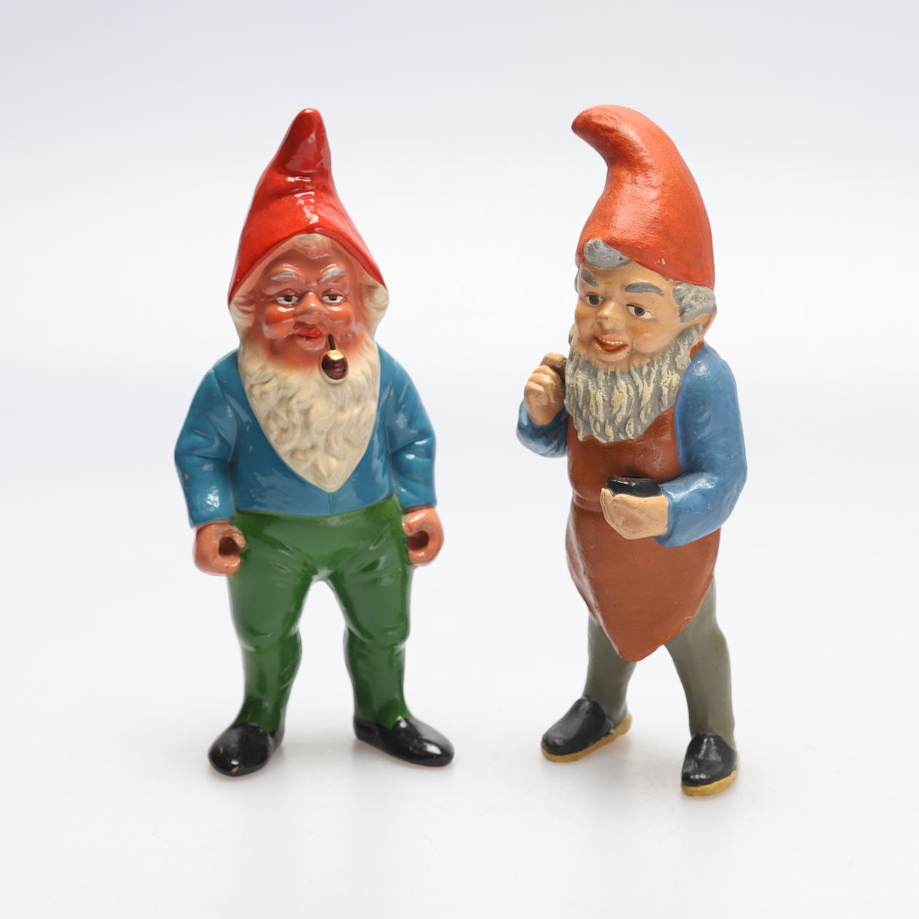 Two ceramic gnomes, 20th century.