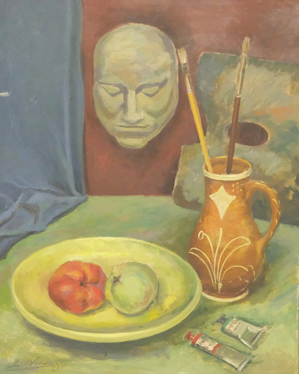 OIDENTIFIERAD KONSTNÄR. STILL LIFE, OIL ON CANVAS.