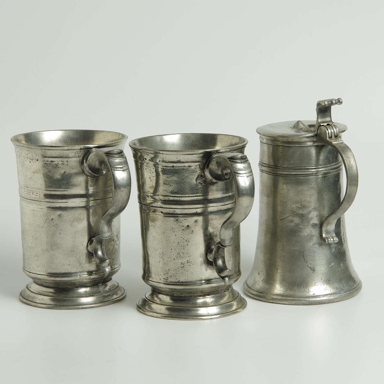 STOP, 3 stycken, tenn, 1800/1900-tal.