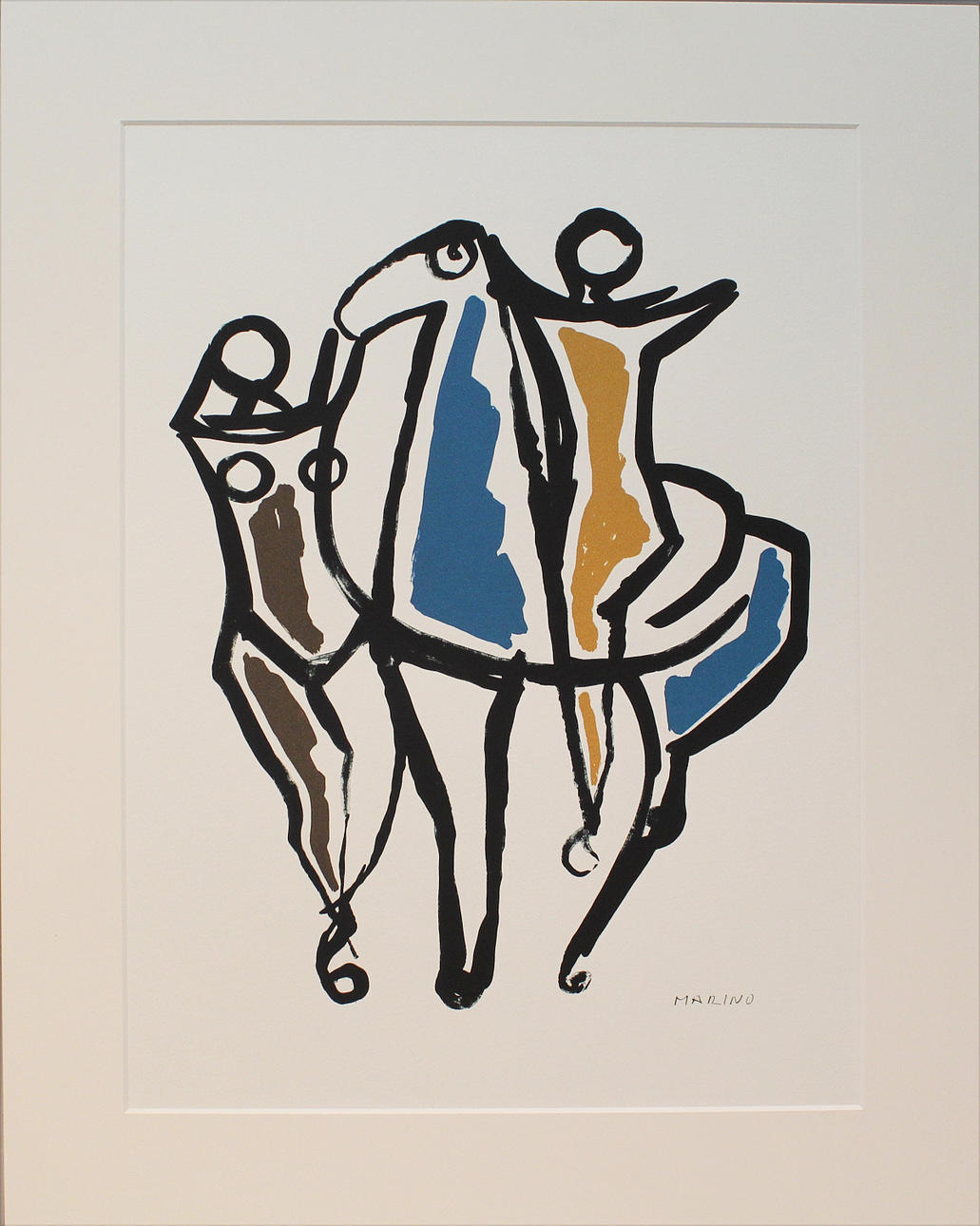 MARINO MARINI. "Keramik II 1955" och "Spiele 1956" (2). Färglitografier. Signerade i trycket.