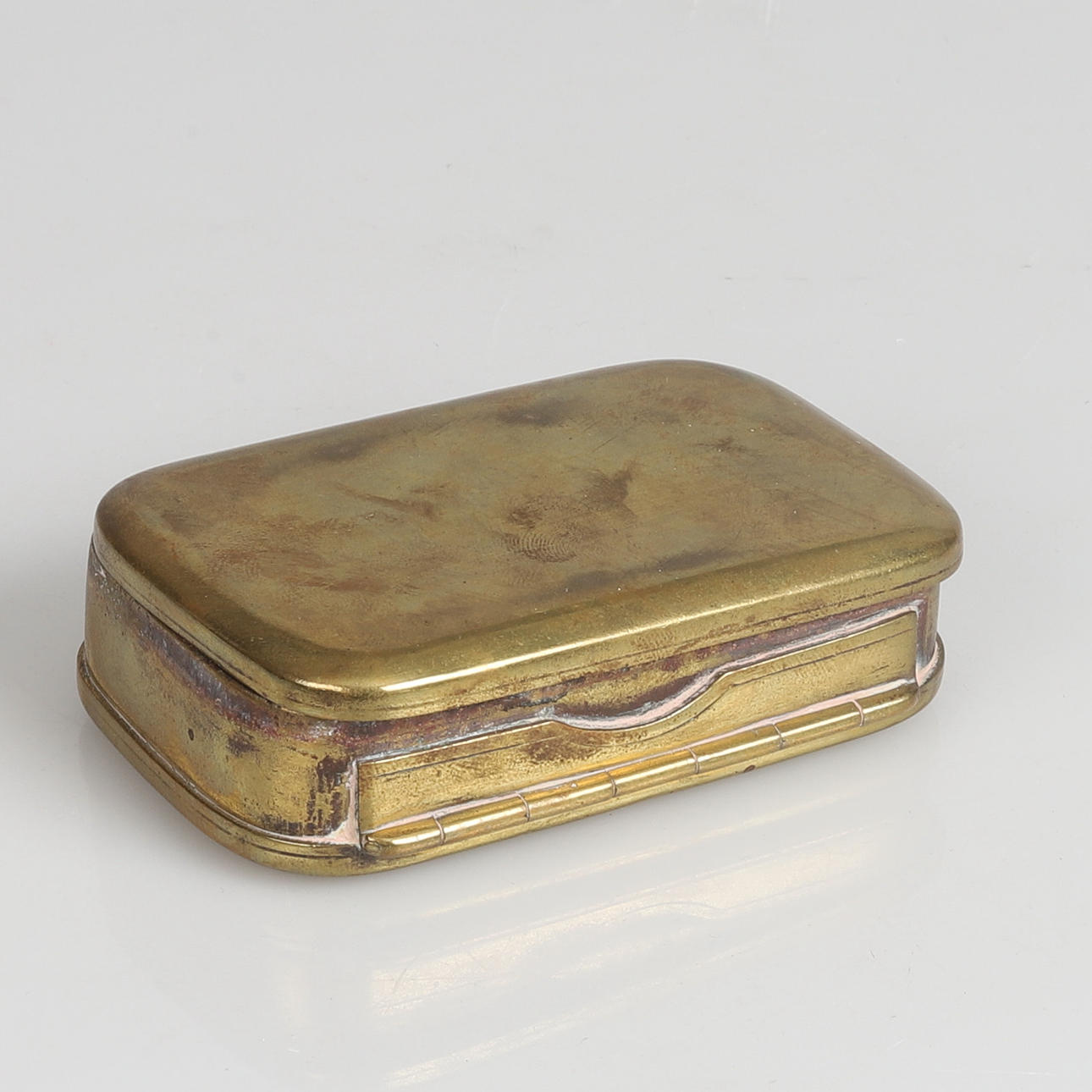 SNUBOX, brass, Westerås Metall-Fabrik, dated 1862.