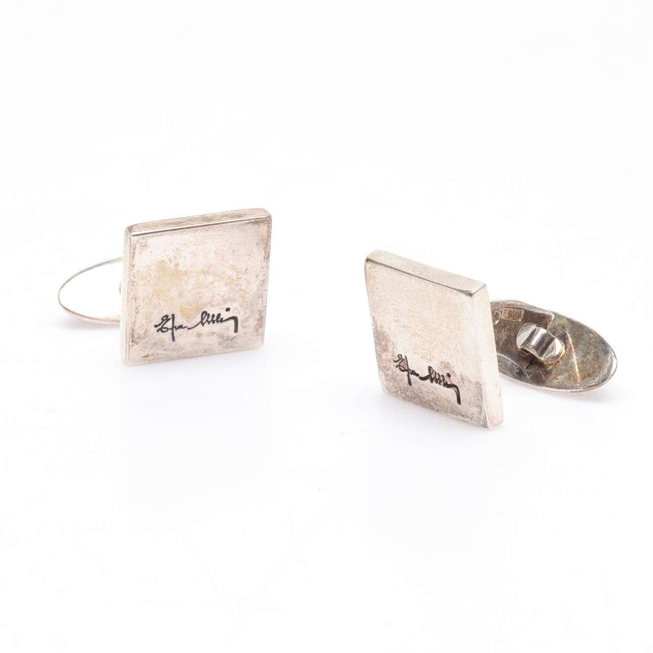 EFVA ATTLING. cufflinks, 1 pair, silver, weight approx. 21 grams.