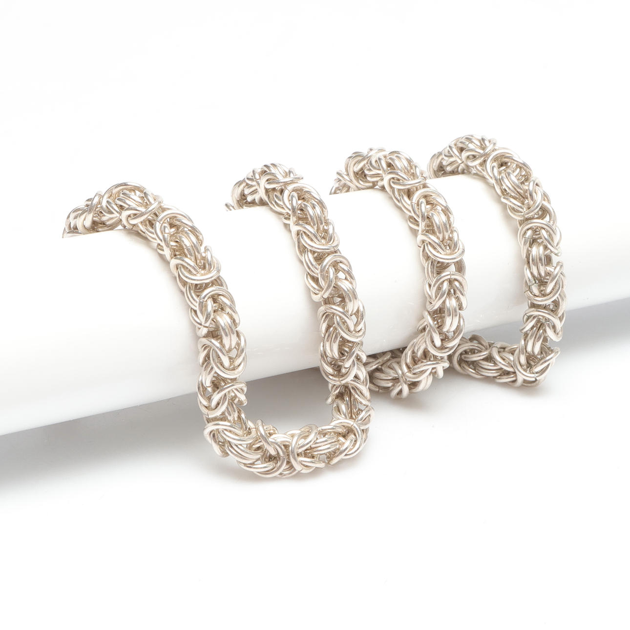 CHAIN, silver, emperor link, weight approx. 94 grams.