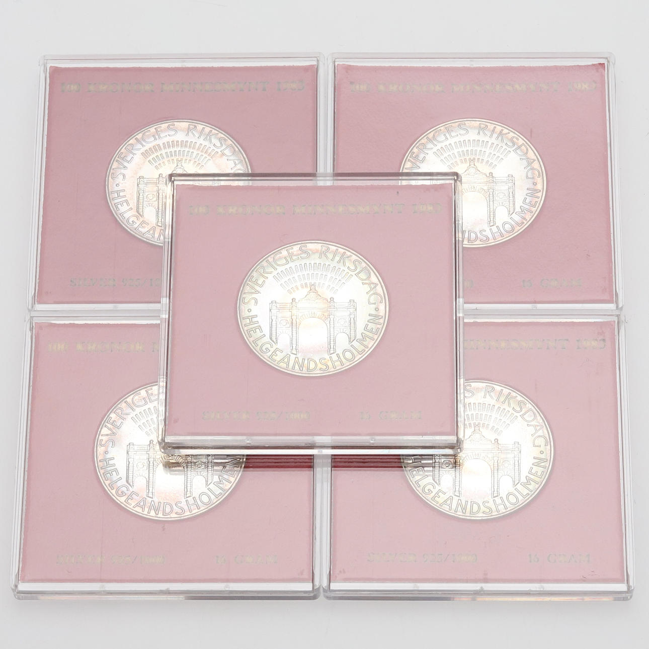 SILVERMYNT, 5 st, 80 gram, Sverige.