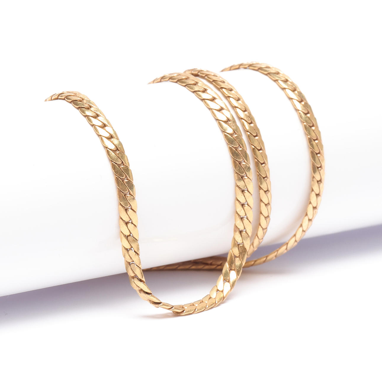 KEDJA, 18k guld, vikt ca 14,5 gram.