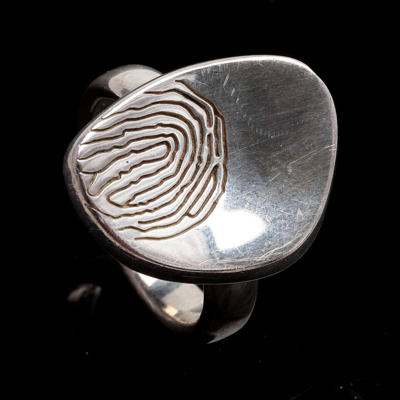 EFVA ATTLING. Ring, silver 925, "Lifeline".