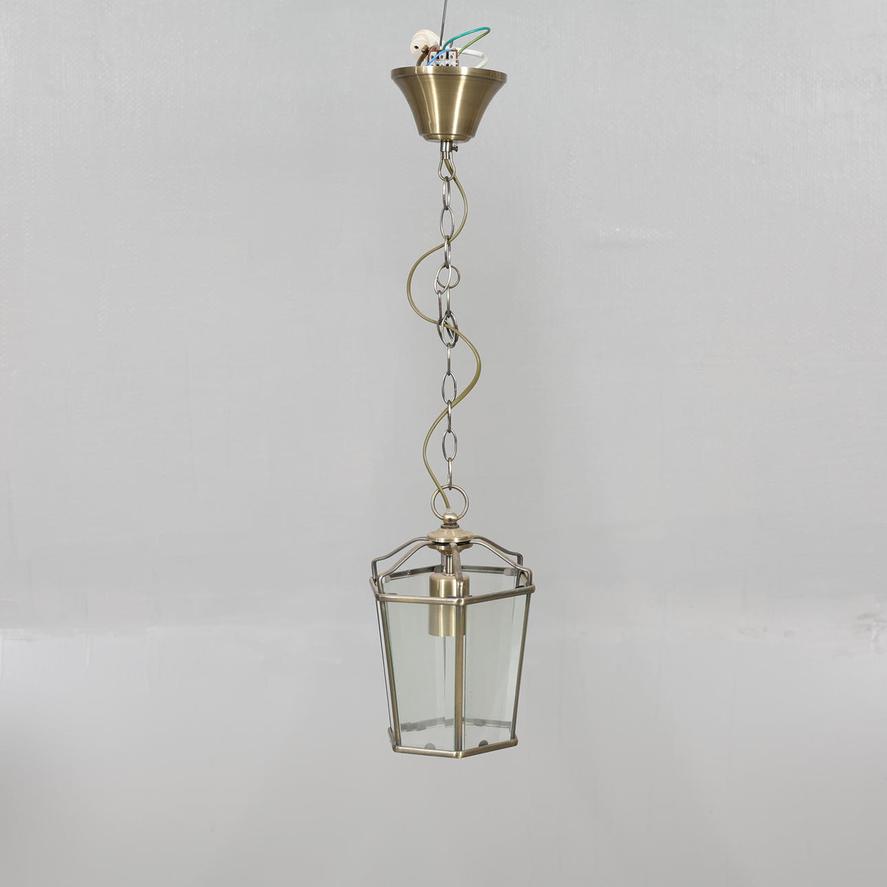 CEILING LAMP, glass/metal.