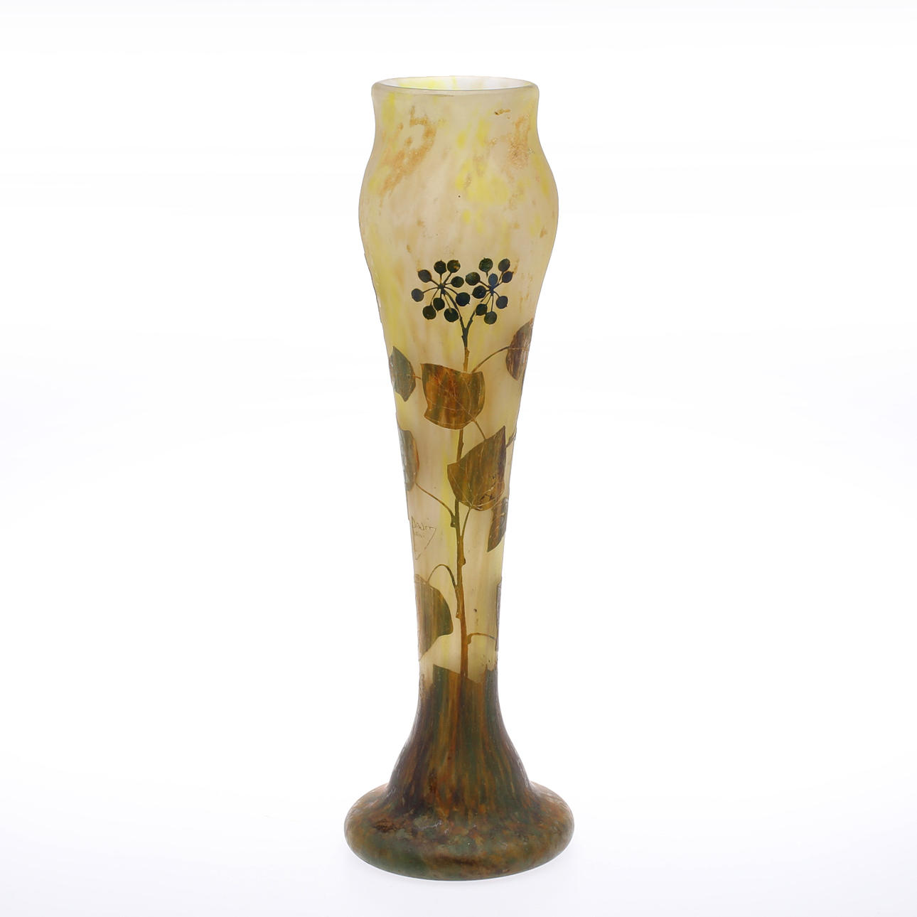 VAS, glas, Art Nouveau, Daum, Nancy, omkring 1905.