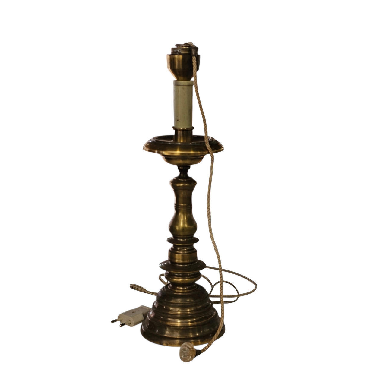 Brass balustrade lamp.