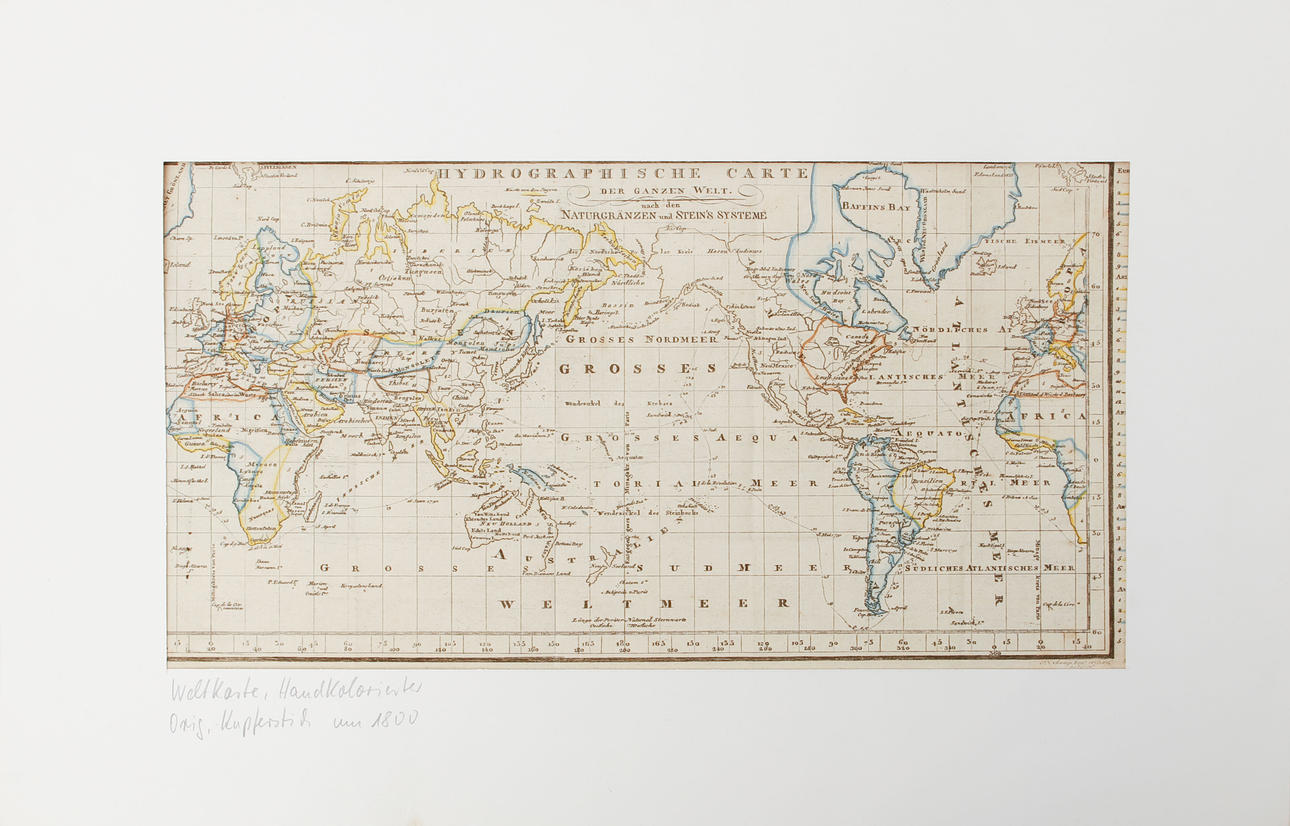 MAP, Hydrographic map, Germany, 19th century.