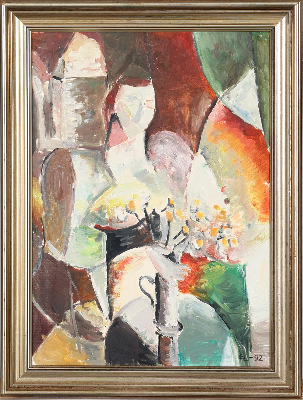 OIDENTIFIERAD KONSTNÄR. OIL ON CANVAS, lined on panel, signed and dated.