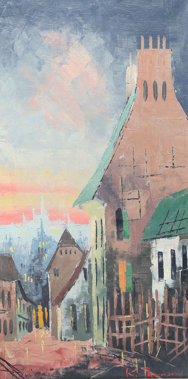 OIDENTIFIERAD KONSTNÄR. Oil on canvas, signed.