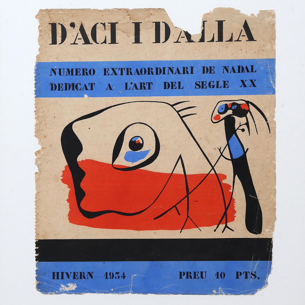 JOAN MIRÓ. EFTER. Omslag "D'ací d'allà".