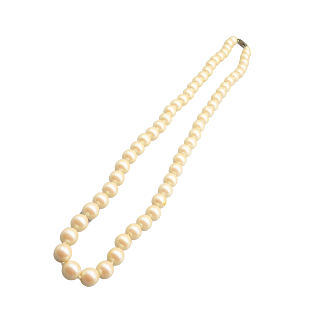 PEARL NECKLACE WITH 835 SILVER CLASP.