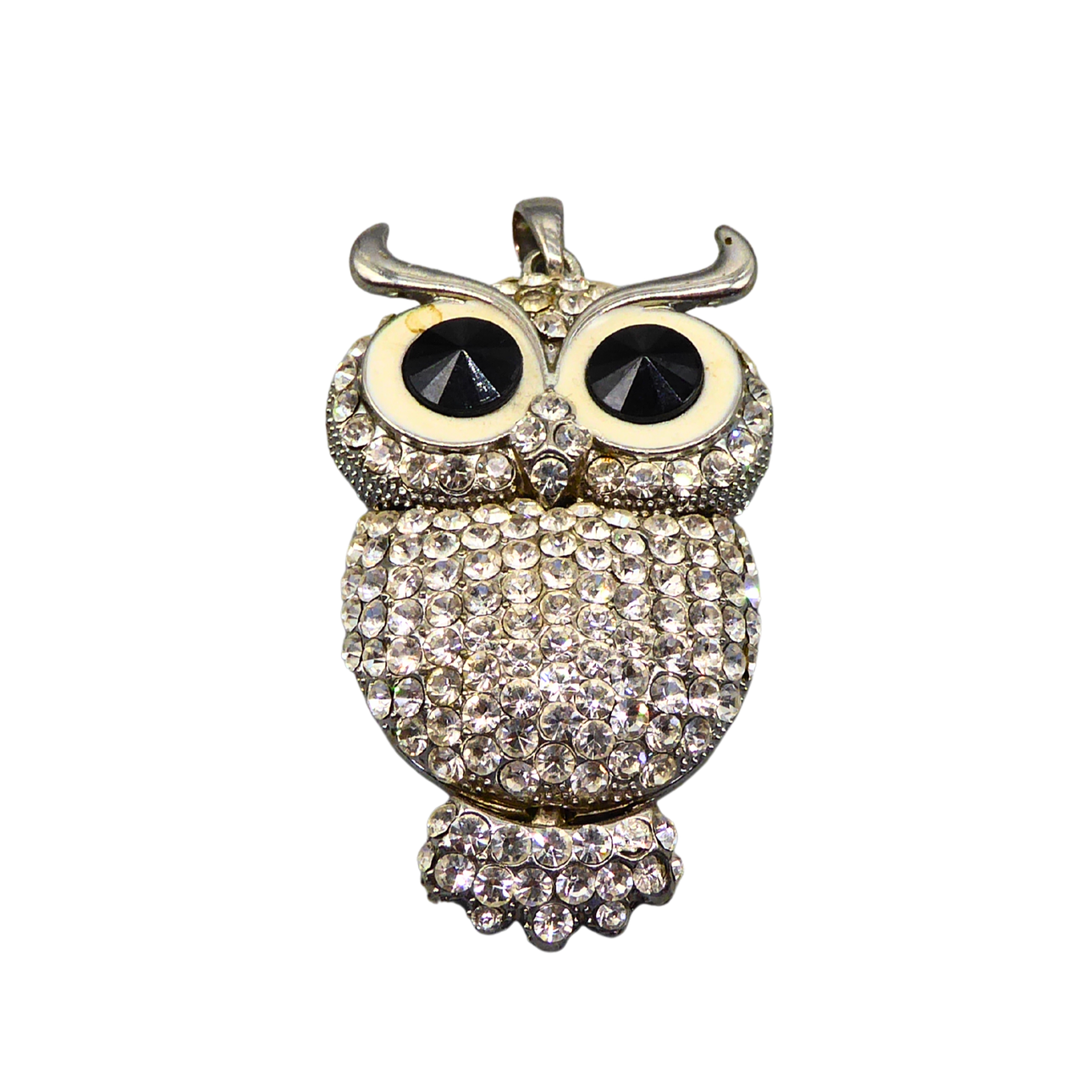 OWLS - PENDANT SET WITH RHINESTONES.