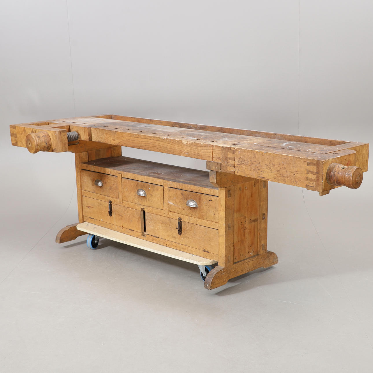 A CARPENTER'S BENCH, mid 20th century.