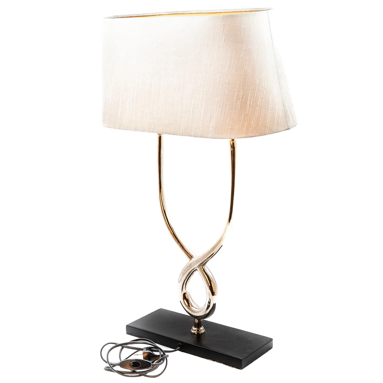 TABLE LAMP, chromed frame, modern.