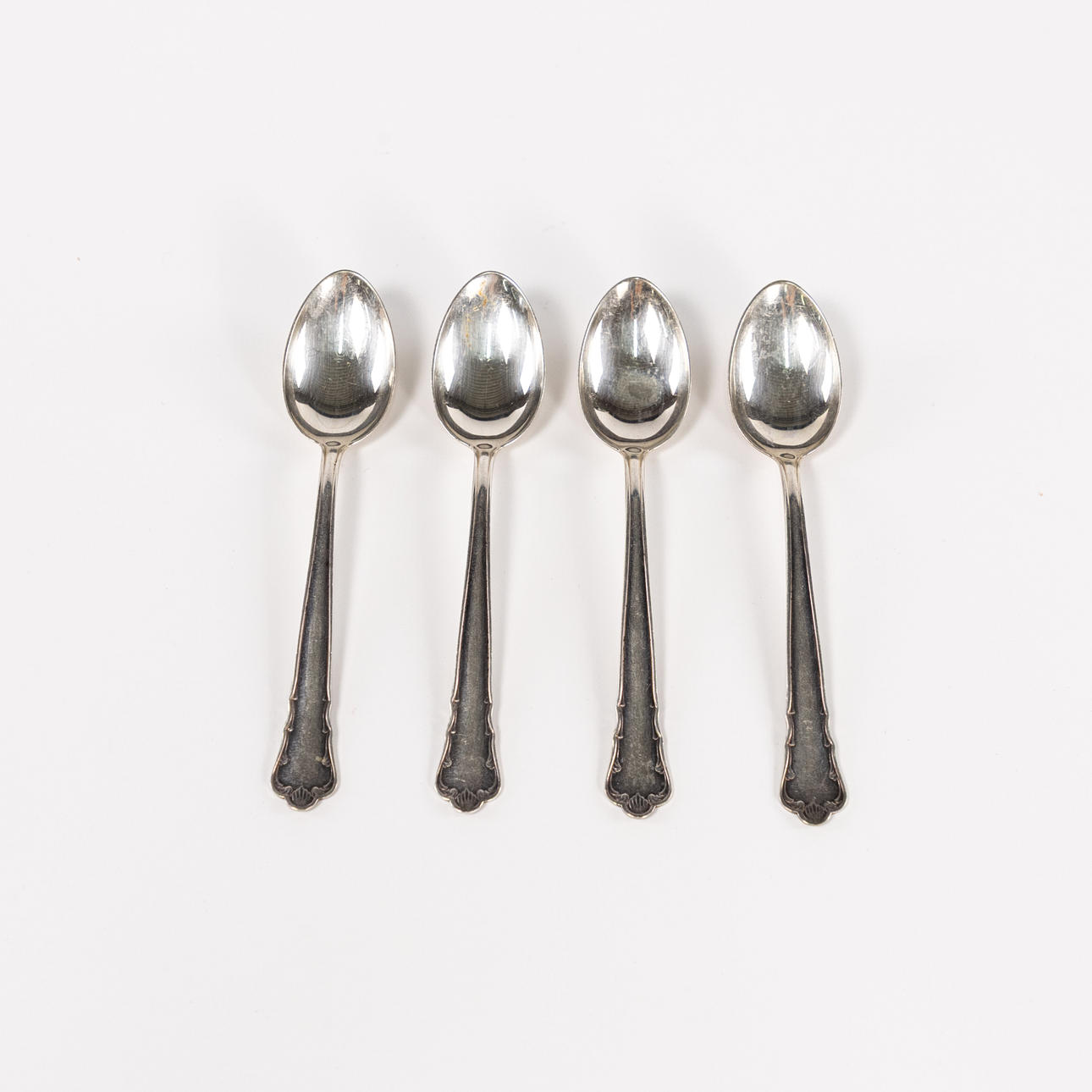 COFFEE SPOONS, 4 pcs, silver, GAB.
