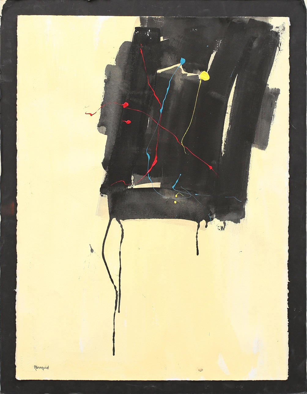 BJÖRN RÖNNQUIST. Blandteknik, komposition, signerad Rönnquist.