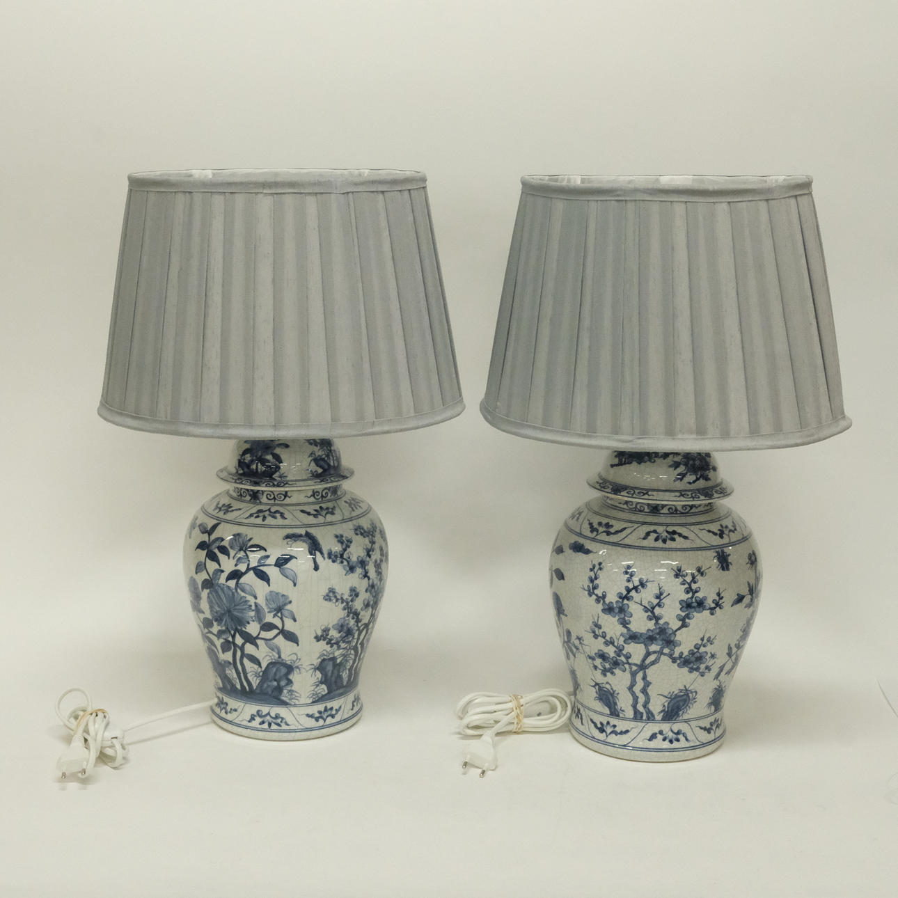 TABLE LAMPS, A PAIR, ORIENTAL STYLE, B&B ORIENTAL IMPORT, TYPE-J.