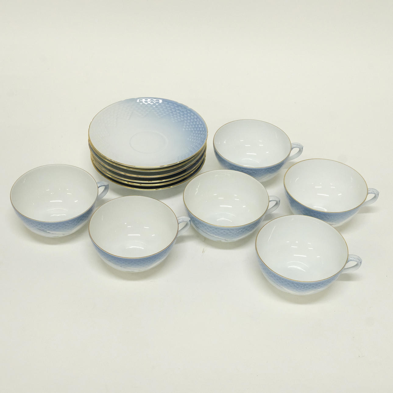 TEA SET, “BLUE GULL”, BING & GRÖNDAHL, 12 PIECES.