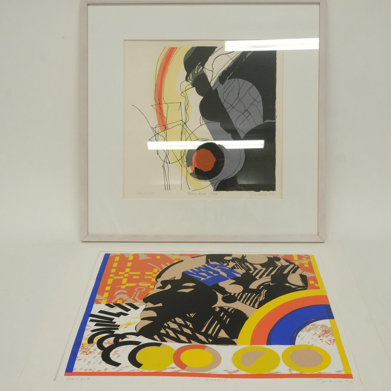 KNUT GRANE. TWO LITHOGRAPHS.