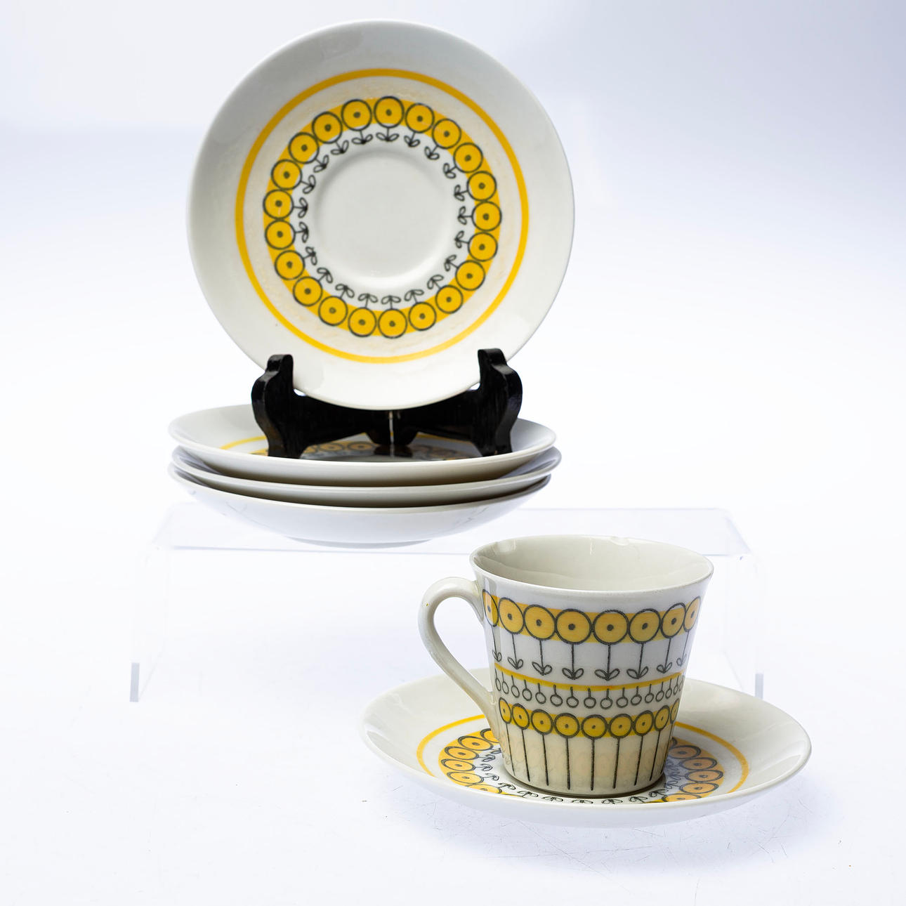 BERIT TERNELL. Servisdelar, 6st, "Furuvik", Upsala-Ekeby.