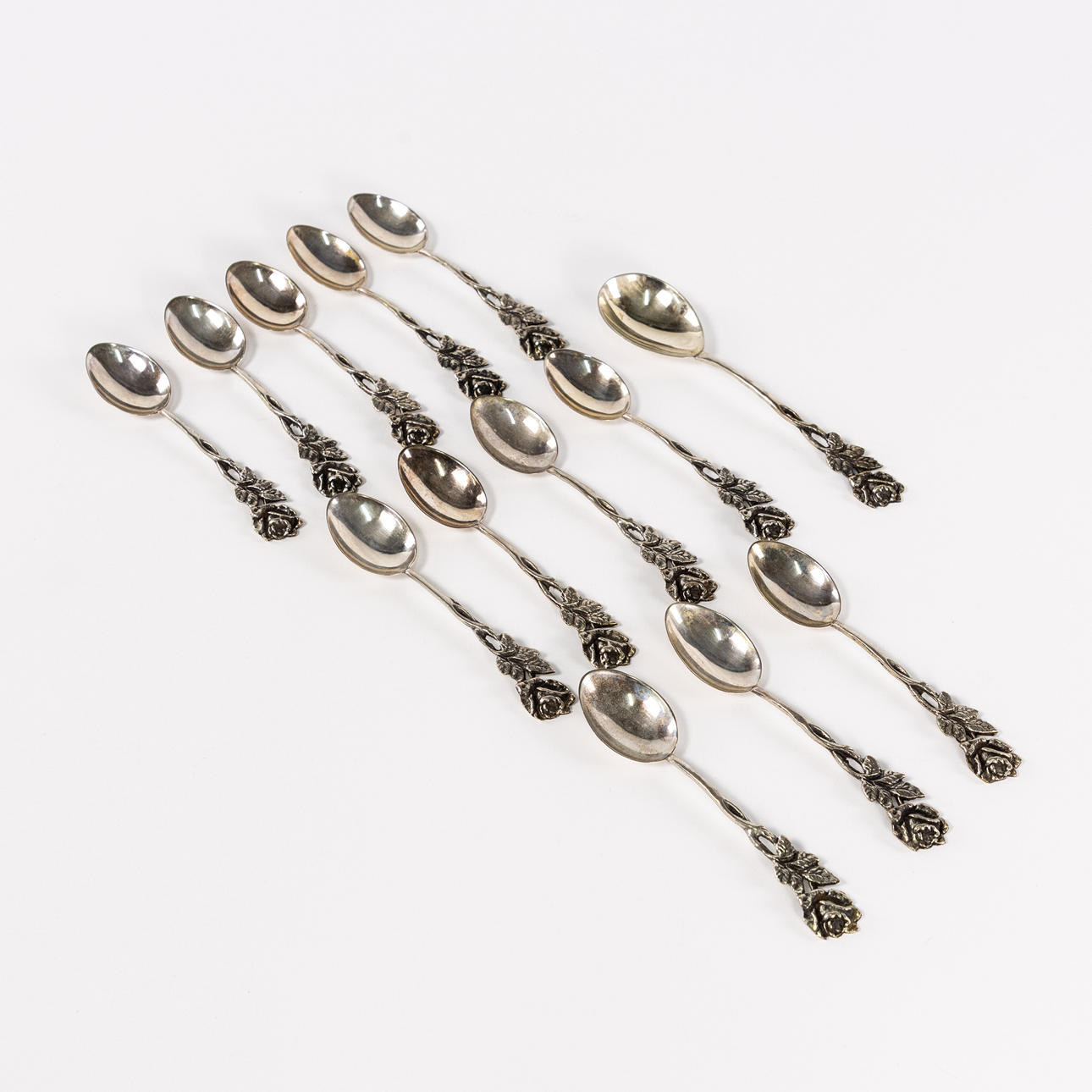 COFFEE SPOONS, 13 pieces, “Rosen”, silver.