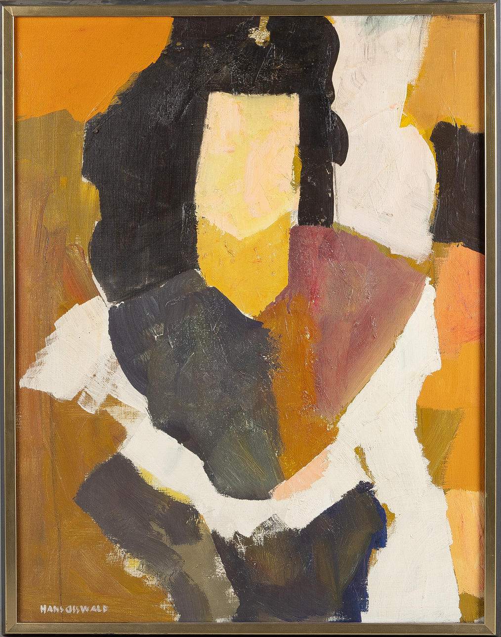 HANS OSSWALD. Composition, oil on canvas.