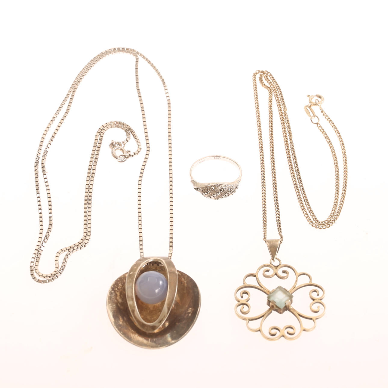 JEWELLERY, silver, 3 pieces.