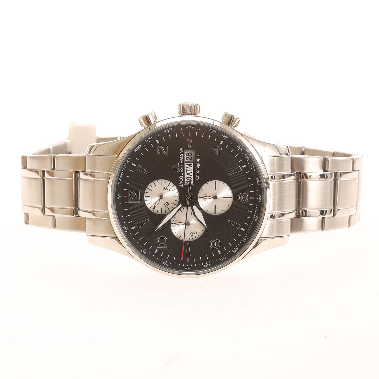 HERRARMBANDSUR, Jacques Lemans, stål, chronograph, quarts.