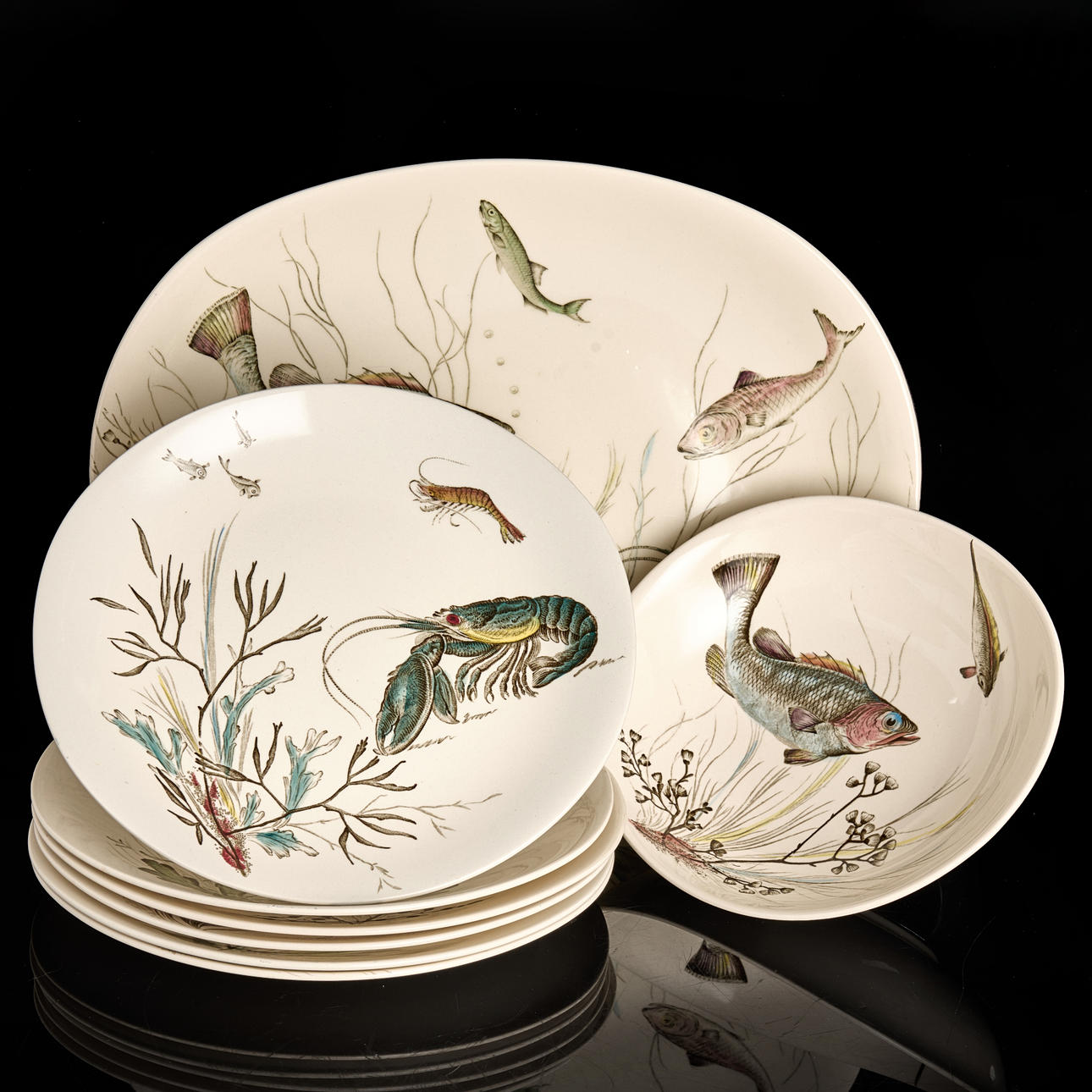 FISKSERVIS, 8 delar, Johnson Bros, England.