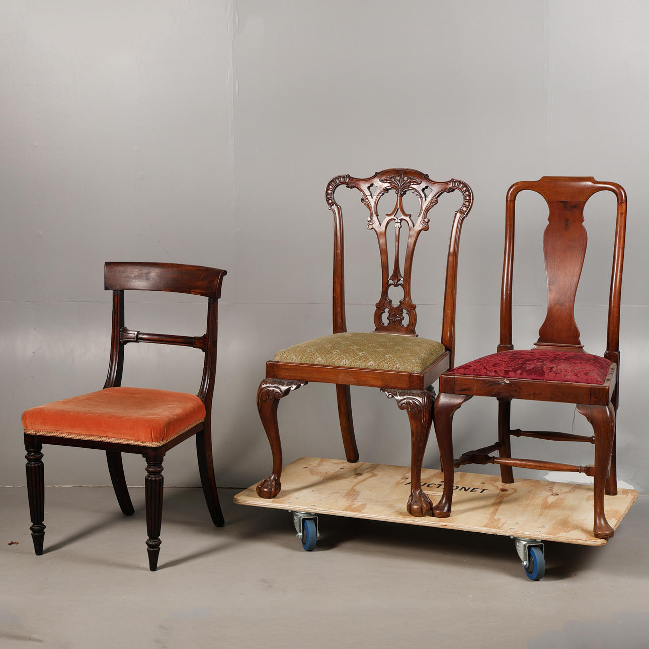 THREE 19TH CENTURY CHAIRS (3).