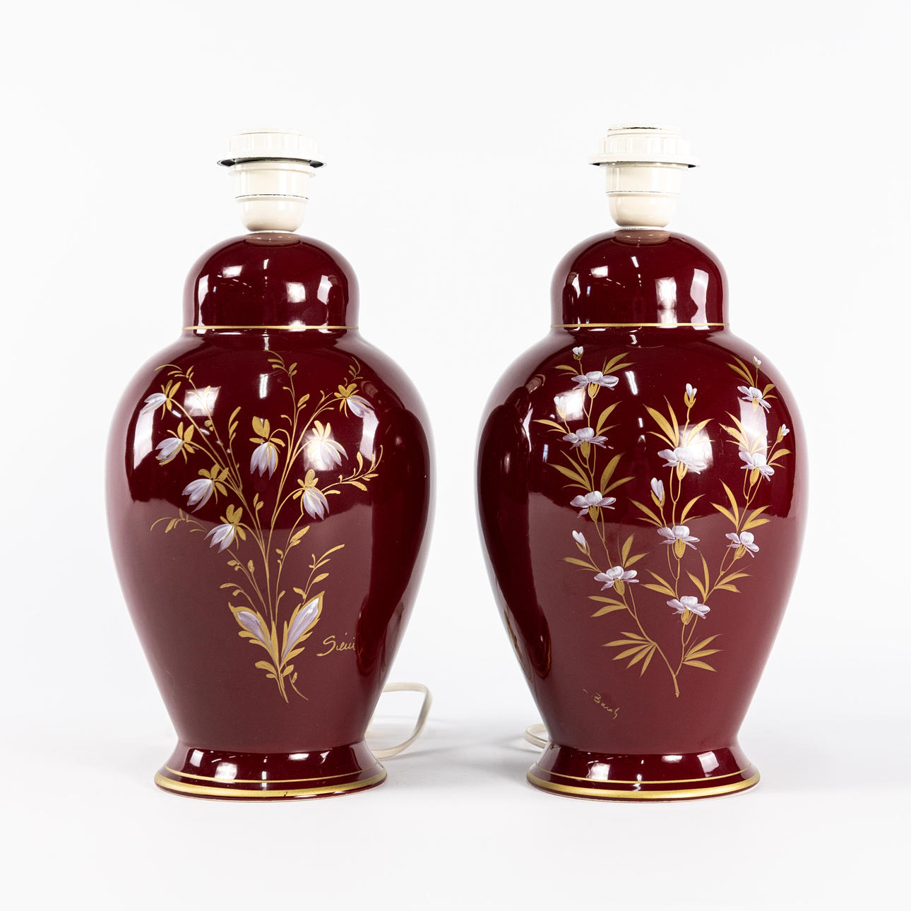 TABLE LAMPS, a pair, height 35 cm.