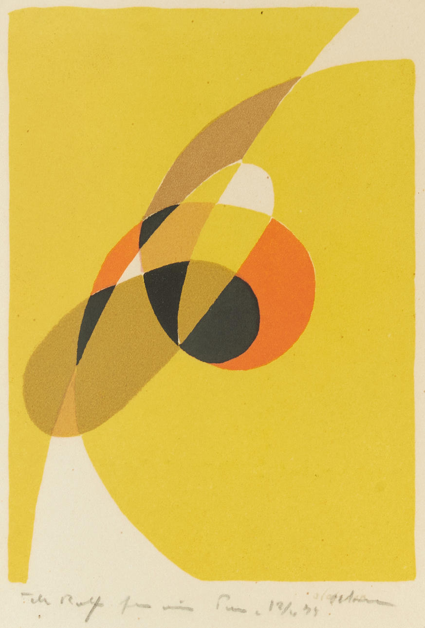 PIERRE OLOFSSON (1921—1996). Composition, signed, silkscreen.