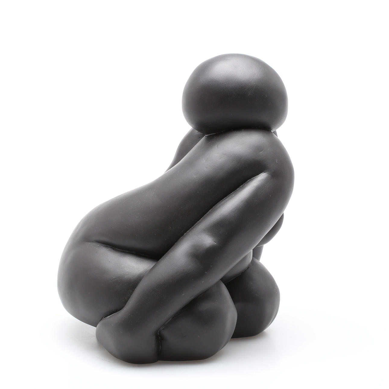 INA KATARINA STRÖMBERG. Skulptur, gips, sittande kvinna "Ida" signerad Ina.