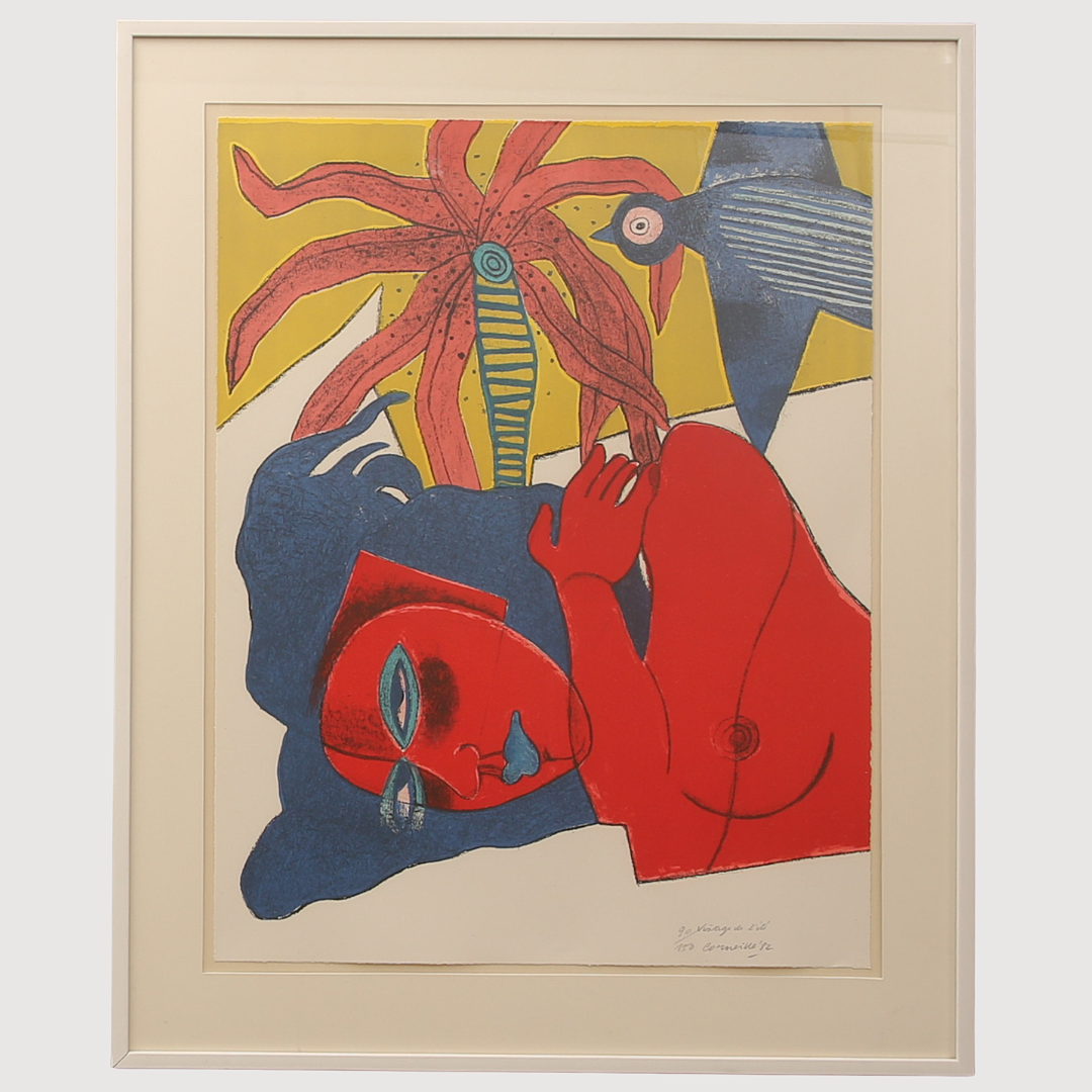BEVERLOO CORNEILLE. Lithograph in colour, “Visage de lété”, signed, dated 1982, numbered 90/150.