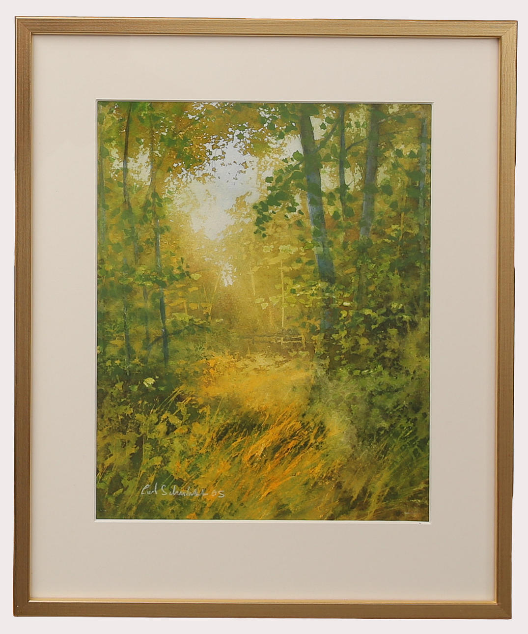 CARL SCHUBERT. Watercolour, forest gläntan, signed, dated 2005.
