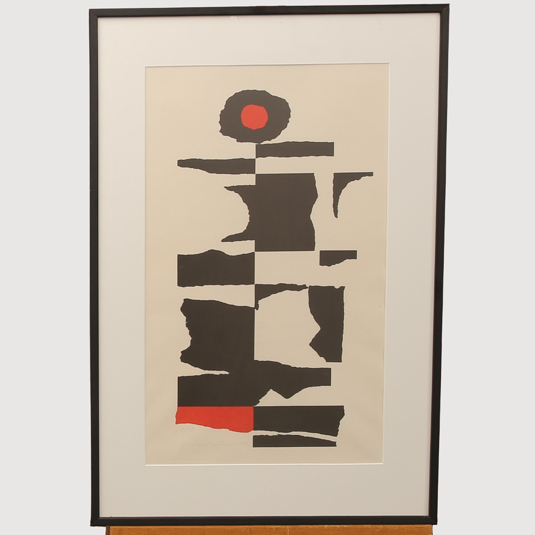 OIDENTIFIERAD KONSTNÄR. Lithograph in colours, composition, numbered 3/50, signed, dated 1969.